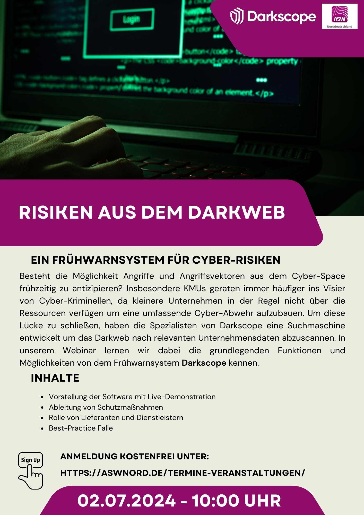 Webinar Risiken aus dem Darkweb 23.07.2024
